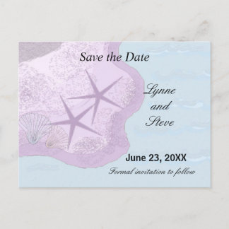 Starfish and Ocean Save the Date Announcement Postcard