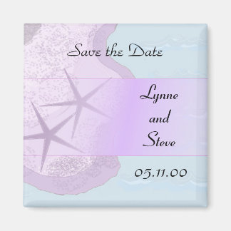 Starfish and Ocean Save the Date Magnet