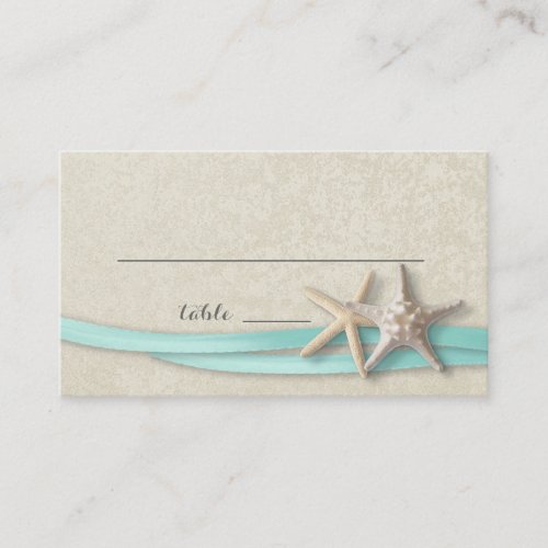 Starfish and Ribbon Place card