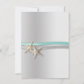 Starfish and Ribbon Save the Date with Photo (Back)