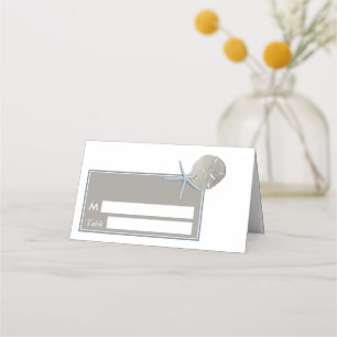 Starfish and Sand Dollar - Beach Wedding Place Card