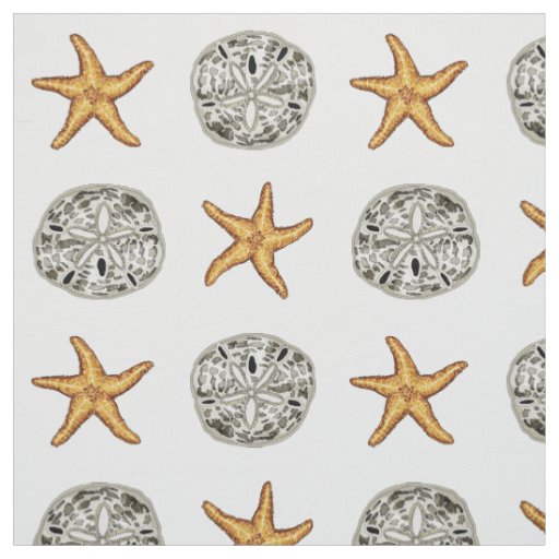 Starfish and Sand Dollar Fabric