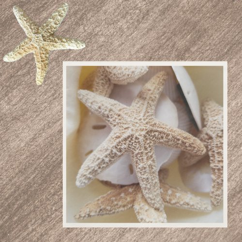 Starfish and Sand Dollars Elegant Coastal Napkins