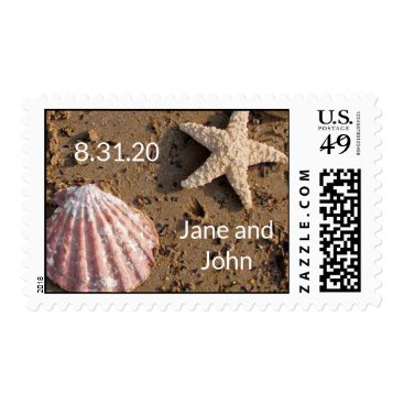 Starfish and Sea Shell Postage Stamps Starfish and Sea Shell Postage Stamps