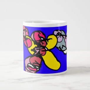 Starfish and seashell giant coffee mug