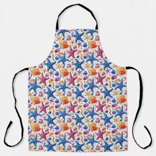 Starfish and Seashell Nautical Summer Beach Apron