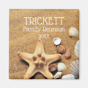 Starfish And Seashells Beach Family Reunion Magnet