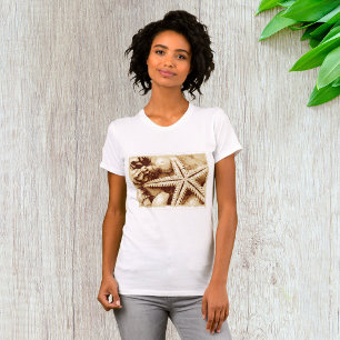 Starfish and Seashells Womens T-Shirt