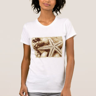 Starfish and Seashells Womens T-Shirt