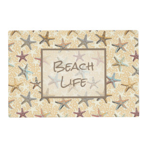 Starfish and Seashore Laminated Placemat