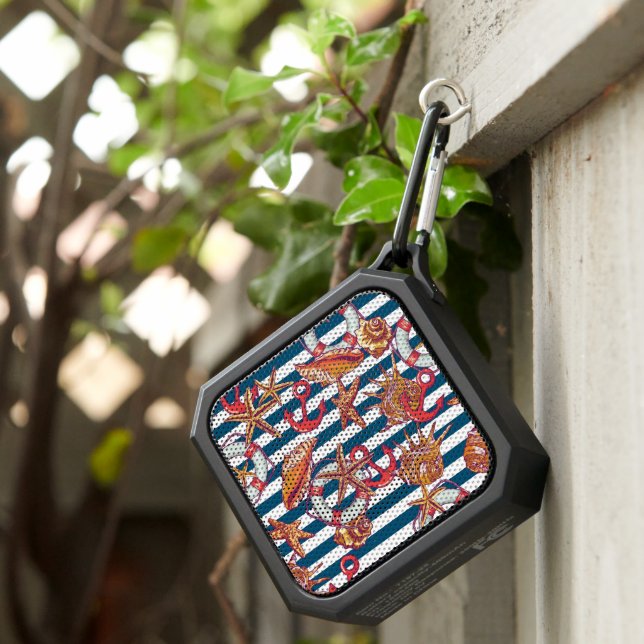 Starfish And Stripes Pattern Bluetooth Speaker (Inisitu)