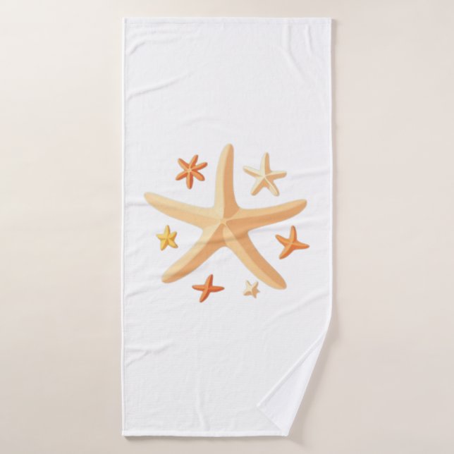 Starfish and the Small Ones Bath Towel (Bath Towel)