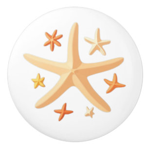 Starfish and the Small Ones Ceramic Knob