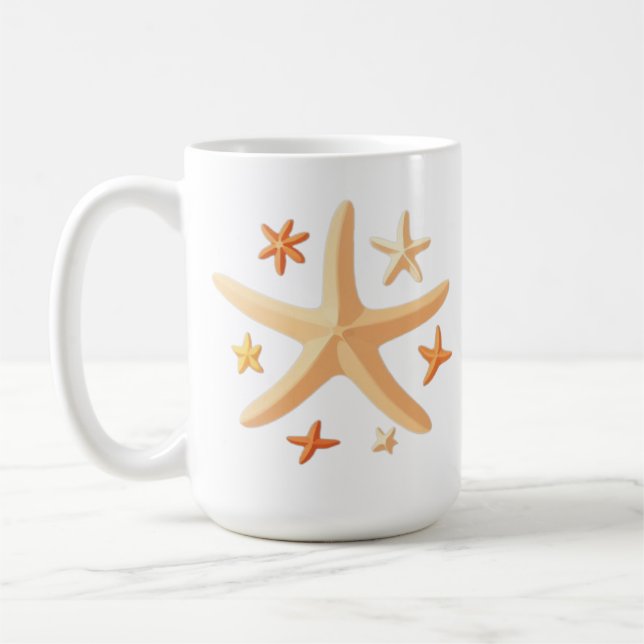Starfish and the Small Ones Coffee Mug (Left)