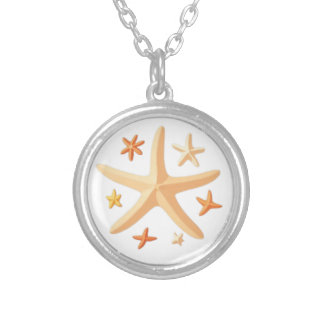 Starfish and the Small Ones Silver Plated Necklace