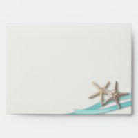 Starfish and Turquoise Ribbon Envelope
