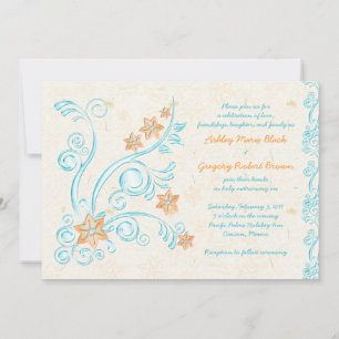 Starfish and Water Destination Wedding Invitation