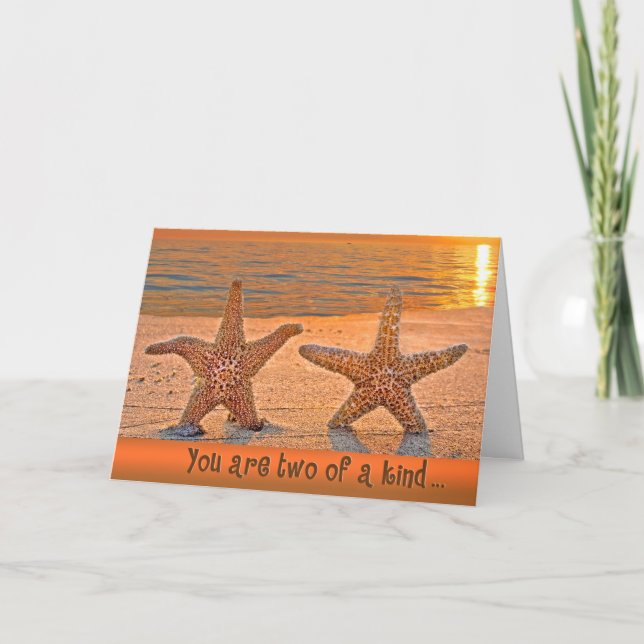 Starfish Anniversary Congratulations Card (Front)