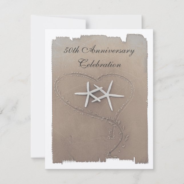 Starfish Anniversary Invitations (Front)