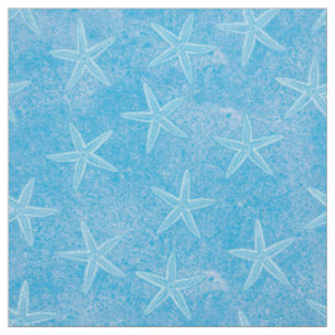 Starfish Aqua Blue Fabric