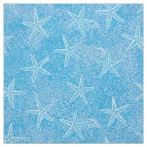 Starfish Aqua Blue Fabric