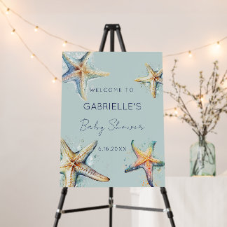 STARFISH Baby Shower Sign Foam Board