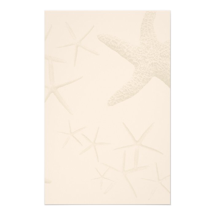 Starfish Background, Blank Writing Paper Stationery Design