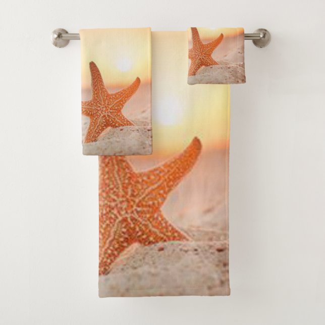 Starfish Bathroom Towel Sets (Insitu)
