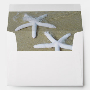 Starfish Beach 5x7 Wedding Invitation Envelope