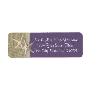 Starfish Beach and Burlap Purple Label
