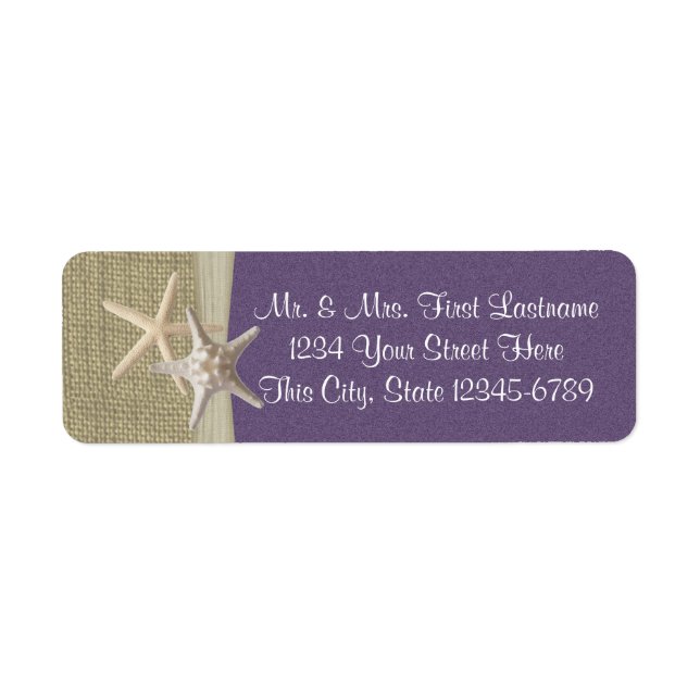 Starfish Beach and Burlap Purple Label (Front)