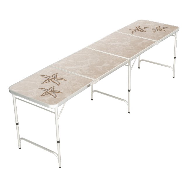 Starfish Beach Beer Pong Table (Angled)