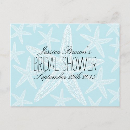 Starfish Beach Bridal Shower Recipe Cards