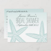 Starfish Beach Bridal Shower Recipe Cards (Front/Back)