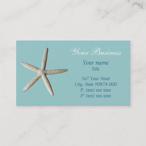 Customizable Starfish beach Business Card