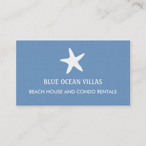 Customizable Starfish Beach Business Card
