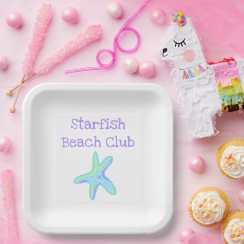 Starfish Beach Club Paper Plates