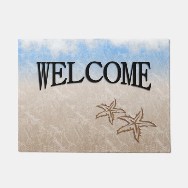 Starfish Beach Doormat (Front)