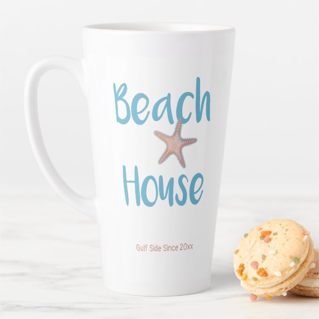 Starfish Beach House Latte Mug (In Situ)