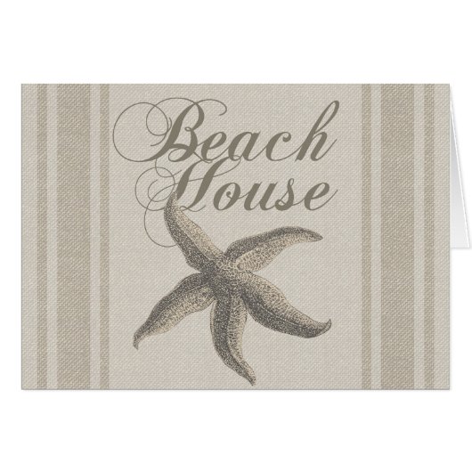 Starfish Beach House Seashore Coastal Cards (Front Horizontal)