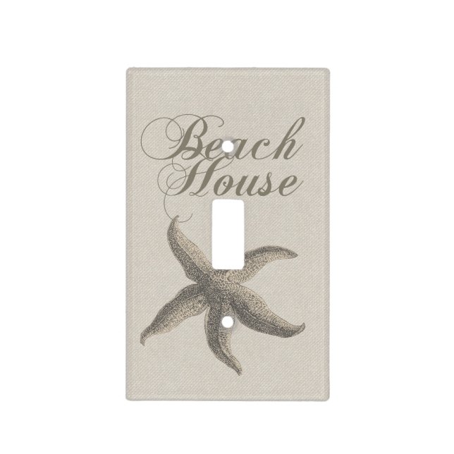 Starfish Beach House Seashore Coastal Light Switch Cover (Front)