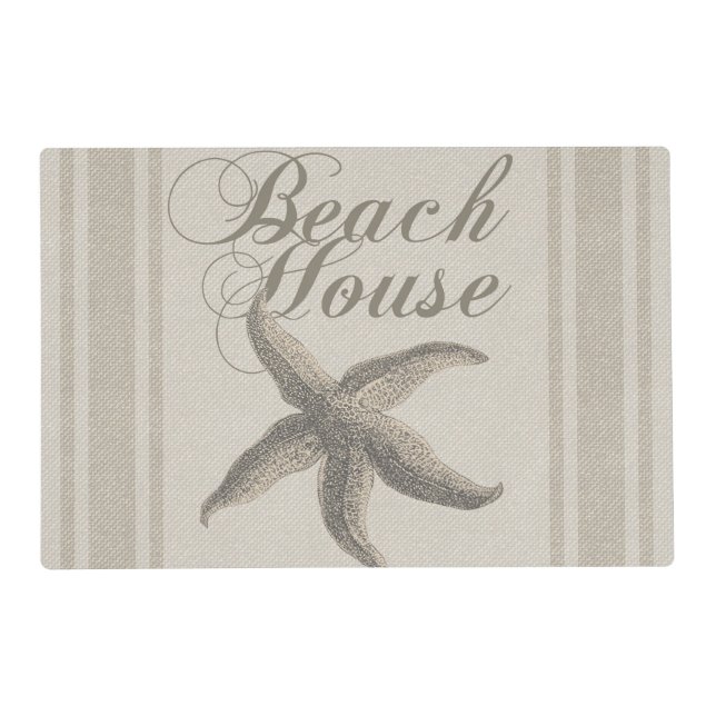 Starfish Beach House Seashore Coastal Placemat (Front)