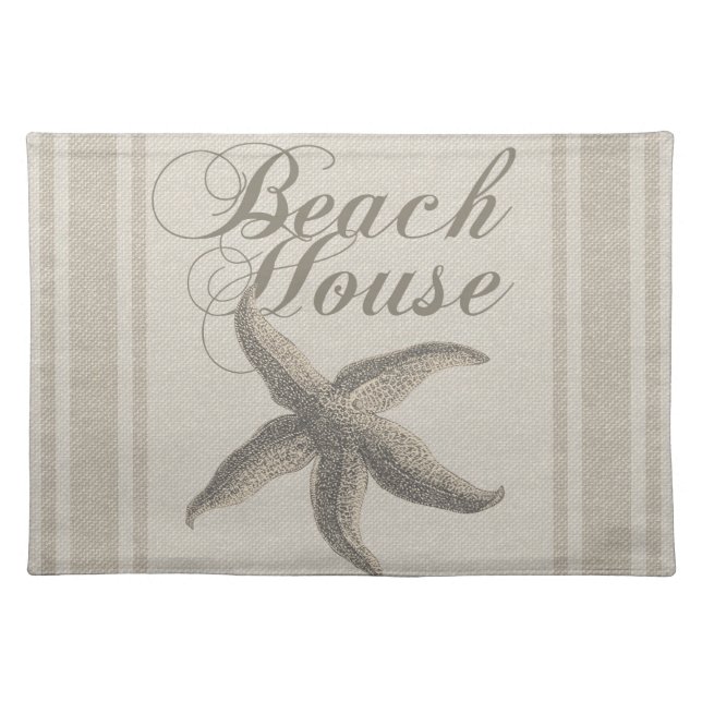 Starfish Beach House Seashore Coastal Placemat (Front)