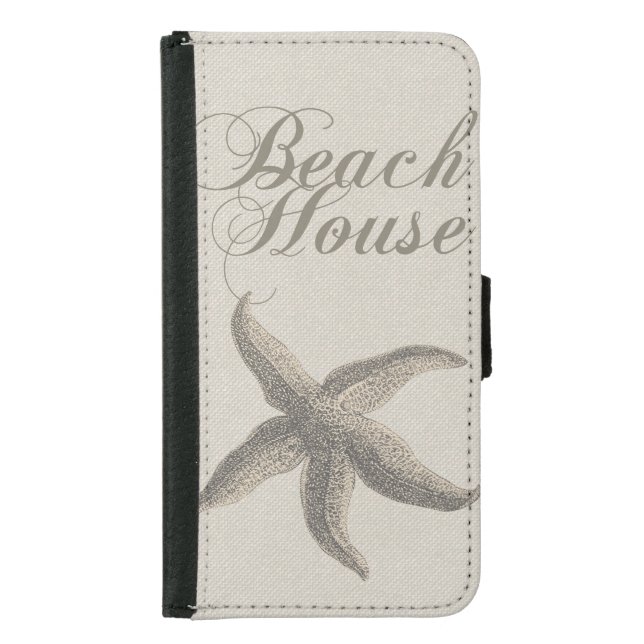 Starfish Beach House Seashore Coastal Samsung Galaxy Wallet Case (Front)