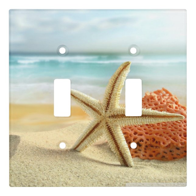 Starfish beach image light switch cover (Front)