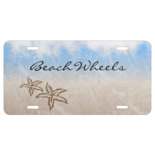 Starfish Beach License Plate