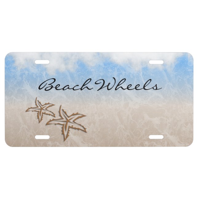 Starfish Beach License Plate (Front)