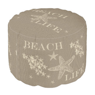 Starfish Beach Life Ottoman Pouf