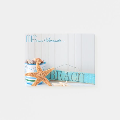 Starfish Beach Personalized Post_it Notes