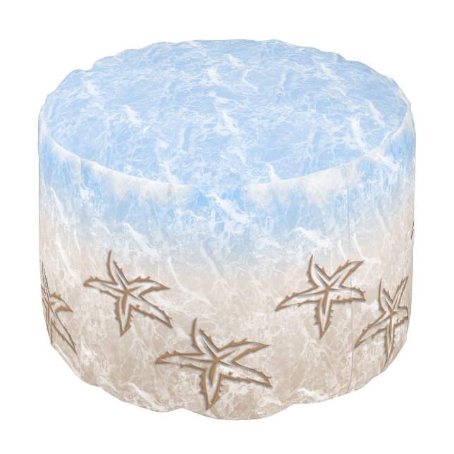 Starfish Beach Pouf (Angled Back)